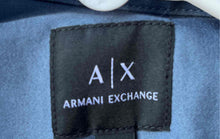 Load image into Gallery viewer, Armani Exchange Mens Blue Short Sleeve Spread Collar Button-Up Shirt Size XXL
