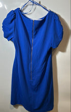 Load image into Gallery viewer, Karl Lagerfeld Womens Blue Short Sleeve Round Neck Mini Dress Size 12
