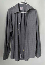Load image into Gallery viewer, Brooks Brothers Mens Gray Plaid Print Long Sleeve Non-Iron Dress Shirt Sz 16-6/7
