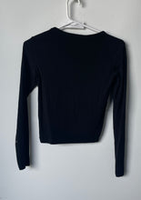 Load image into Gallery viewer, Zara Womens Black Long Sleeve Round Neck Stretch Pullover Sweater Size M
