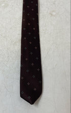 Load image into Gallery viewer, John Weitz Mens Brown Geometric Print Adjustable Formal Pointed Tie
