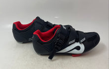 Load image into Gallery viewer, Peloton Womens Black Red 3 Bolt Hook And Loop Cycling Shoes Size EUR 40
