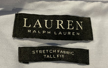 Load image into Gallery viewer, Lauren Ralph Lauren Mens Light Blue Stretch Tall Fit Dress Shirt Size 19 36/37
