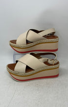 Load image into Gallery viewer, Enzo Angiolini Womens Eva Beige Leather Open Toe Buckle Strappy Sandals Size 8 M
