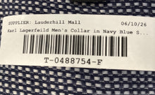 Load image into Gallery viewer, Karl Lagerfeld Mens Navy Blue Printed Short Sleeve Collared Polo Shirt Size L
