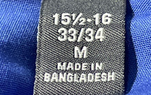 Load image into Gallery viewer, Van Heusen Mens Blue Long Sleeve Regular Fit Dress Shirt Size M 15.5-16 33/34
