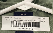 Load image into Gallery viewer, J.Crew Mens Green Slim Fit Collared Long Sleeve Button-Up Shirt Size M
