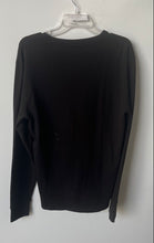 Load image into Gallery viewer, Lacoste Mens Black Long Sleeve Crew Neck Regular Fit Sleepwear T-Shirt Size M
