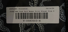 Load image into Gallery viewer, Jones New York Suit Womens Black Striped Print One-Button Blazer Size 4
