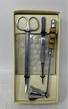 Load image into Gallery viewer, Silver-Tone Wick Trimmer Scissors Snuffer With tool Tweezers Candle Care Kit
