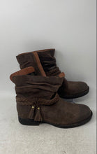 Load image into Gallery viewer, Born Womens Ouvea Brown Leather Round Toe Tasseled Zipper Ankle Booties Size 8 M
