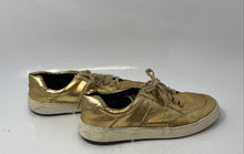 Load image into Gallery viewer, Osklen Womens Soho Gold Tone Leather Lace-Up Low Top Sneakers Shoes Size EU 39
