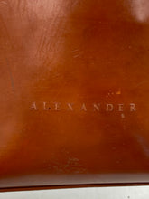Load image into Gallery viewer, Alexander Womens Brown Leather Inner Pocket Zip Top Shoulder Purse Worn
