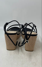 Load image into Gallery viewer, Marc Fisher Womens Zesty Black Leather Platform Espadrille Sandals Size 8.5
