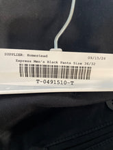 Load image into Gallery viewer, Express Mens Black Flat Front Hyper Stretch Skinny Leg Chino Pants Size 36X32
