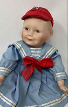 Load image into Gallery viewer, Ashton Drake Galleries Amanda Porcelain Doll With Blue Dress &amp; Red Hat
