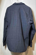 Load image into Gallery viewer, Calvin Klein Mens Blue Plaid Cotton Long Sleeve Collared Button-Up Shirt Size XL
