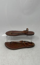 Load image into Gallery viewer, Sam Edelman Womens Gigi Brown Leather Adjustable Strap Thong Sandals Size 6
