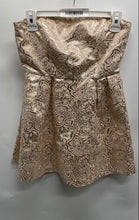 Load image into Gallery viewer, Forever 21 Womens Beige Floral Print Back-Zip Strapless Mini Dress Size M
