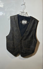 Load image into Gallery viewer, Boot Country Mens Brown Genuine Leather Button-Front Vest Size Large
