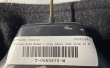 Load image into Gallery viewer, Charles Klein Womens Gray Wool Long Sleeve Button Front Heavy Overcoat Size 22W
