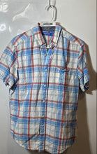 Load image into Gallery viewer, Nautica Mens Multicolor Plaid Short Sleeve Button-Up Shirt Size Small
