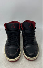 Load image into Gallery viewer, Nike Mens Air Jordan 1 Mid 554724-028 Black Red Lace-Up Sneaker Shoes Size 9
