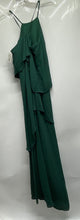 Load image into Gallery viewer, David's Bridal Womens Green Lounced Crinkle Sleeveless Maxi Dress Size 6
