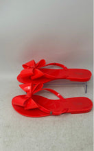 Load image into Gallery viewer, Melissa Womens Harmonic Bow II Orange Open Toe Slip-On Flip Flop Sandals Size 7
