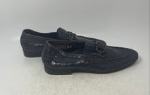Load image into Gallery viewer, Donald J. Pliner Mens Navy Blue Croc Embossed Leather Loafer Shoes Size 8M

