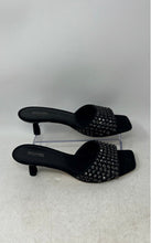 Load image into Gallery viewer, Michael Kors Womens Amal Black Open Toe Slip-On Kitten Slide Heels Size 8.5M

