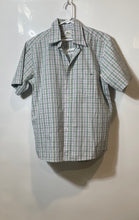Load image into Gallery viewer, Lacoste Mens Green Multicolor Plaid Short Sleeve Cotton Button-Up Shirt Size 40
