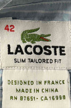 Load image into Gallery viewer, Lacoste Mens Gray Striped Cotton Slim Tailored Fit Long Sleeve Dress Shirt Sz 42
