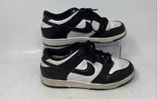Load image into Gallery viewer, Nike Boys Dunk Low Panda Black White Leather Lace-Up Sneaker Shoes Size 3Y
