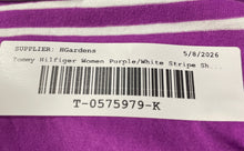 Load image into Gallery viewer, Tommy Hilfiger Womens Purple White Striped Blouse Top Size Small
