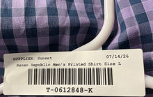 Load image into Gallery viewer, Banana Republic Mens Purple Plaid Soft Wash Slim Fit Button-Up Shirt Size Large
