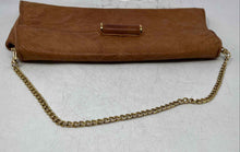 Load image into Gallery viewer, BCBGMAXAZRIA Womens Brown Paisley Embossed Chain Strap Clutch Purse

