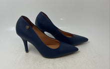 Load image into Gallery viewer, Vizzano Womens Blue Leather Pointed Toe Slip-On High Stiletto Pump Heels Size 5
