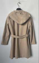 Load image into Gallery viewer, Zara Womens Beige Hooded Long Sleeve Regular Fit Belted Trench Coat Size S
