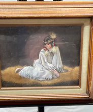 Load image into Gallery viewer, Native American Woman Portrait In Traditional Attire Wall Framed Art Print
