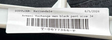 Load image into Gallery viewer, Armani Exchange Mens Black Flat Front Straight Leg Chino Pants Size 34
