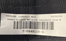 Load image into Gallery viewer, Armani Exchange Womens Black Elastic Waist Adjustable Drawstring Sweatpants Sz M
