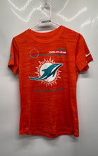 Load image into Gallery viewer, Nike Womens Orange Miami Dolphins Short Sleeve Round Neck NFL Jersey Size S
