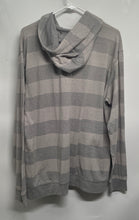 Load image into Gallery viewer, DC Shoes Mens Gray Striped Long Sleeve Pockets Pullover Hoodie Size Large

