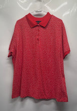 Load image into Gallery viewer, Lands'End Mens Red Printed Collared Short Sleeve Polo Shirt Size 2X
