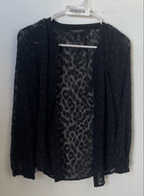 Load image into Gallery viewer, Banana Republic Womens Black Semi-Sheer Button Front Blouse Top Size XXS
