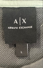 Load image into Gallery viewer, Armani Exchange Mens Green Camouflage Graphic Text Pullover Sweatshirt Size L
