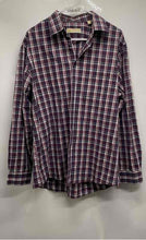 Load image into Gallery viewer, Michael Kors Mens Purple Plaid Long Sleeve Dress Shirt Size L 16 1/2 34-35
