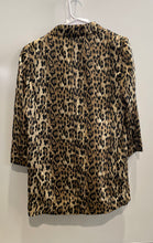Load image into Gallery viewer, Zara Womens Brown Black Animal Print Open Front Blazer Size Small
