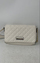 Load image into Gallery viewer, Marc New York Womens Beige Quilted Leather Single Strap Flap Over Shoulder Bag

